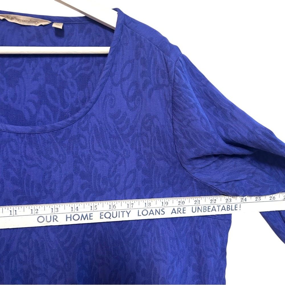 Soft Surroundings XL Rosabella jaquard Gauze Tunic Top  
Asymmetrical hemline - Picture 6 of 15